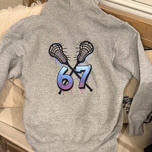 Gray Lacrosse Hoodie for Kids